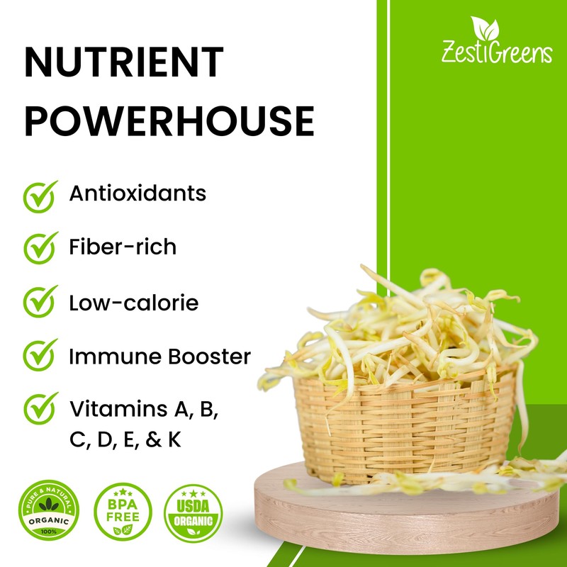 Mung Bean Sprouting Seeds - NON GMO- Resealable Bag for