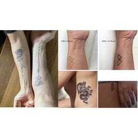 GZ (GZ062) Double Pack Feather Tattoo Script Tattoo Semi-Permanent Tattoos Long Lasting Tattoo Fake Tattoos Set of 2