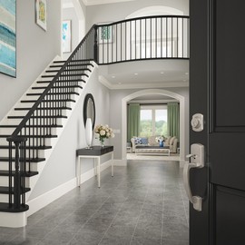 Schlage F58 GRW 619 Greenwich Exterior Half of Handleset Lever, Satin Nickel (Exterior Half Only)