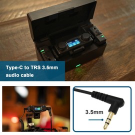 eMagTech Type-C Male to TRS 3.5mm Male Audio Cable Microphone Jack Audio Adapter Cable Compatible with Hollyland Lark M1/150 for Android Phone, Black