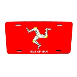 DIGIART INTERNATIONAL ISLE OF MAN FLAG METAL CAR NOVELTY LICENSE PLATE AUTO TAG