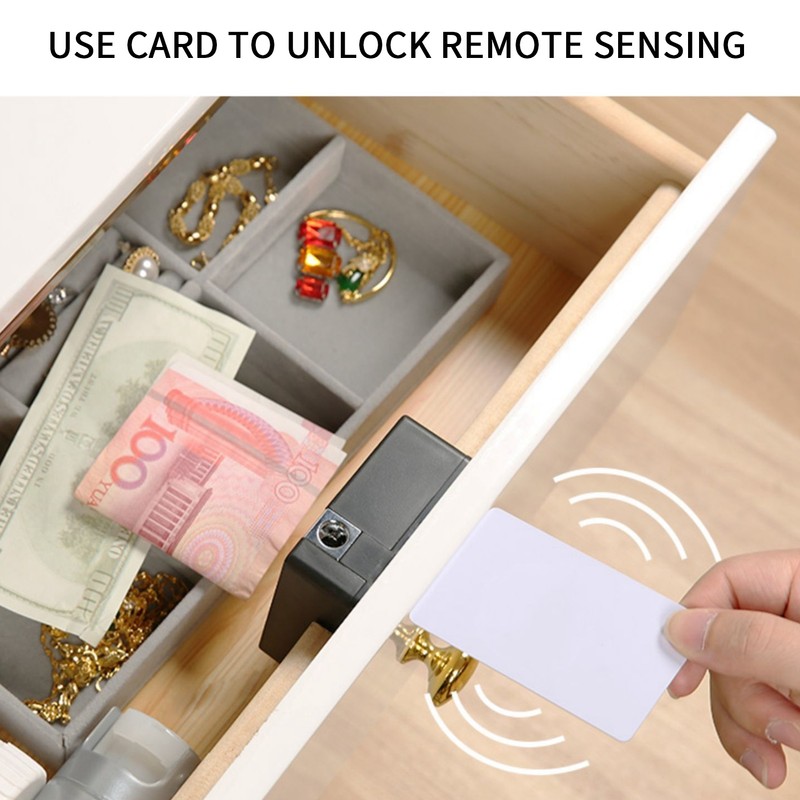 Cabinet Lock Punch Free Drawer Wardrobe Latch Invisible Smart Sensor