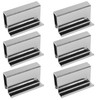 Unlorspy 6Pcs Glass Finger Edge Pull 1.6 inch Steel Glass