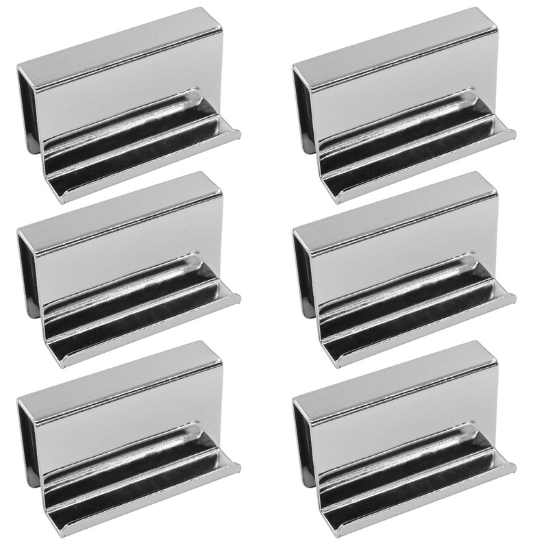 Unlorspy 6Pcs Glass Finger Edge Pull 1.6 inch Steel Glass