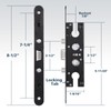 Storm Door 2 Point Bolt Latch Body Fits Pella Storm