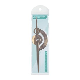 HOTWE Eyebrow Golden Ratio Caliper, Eyebrow Marking Ruler, Double Scale Sliding Gauge Tools for Eyeliner Lips Semi Permanent Makeup Tattooing (Golden)