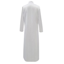 MYAYD Unisex Roman Altar Server Cassock Robe Clergy Pulpit Liturgical Vestments Church Uniform Catholic Robe(XL, White)