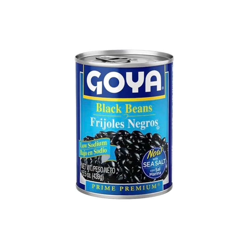 Goya Black Beans Low Sodium, 15.5 oz, 2-Pack