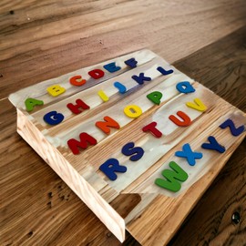 Large 3-Inch Solid Wood Alphabet Letters - Montessori Educational Toy Set for Toddlers & Kids: ABC Learning, Preschool Activities, and Playful Decor (26pcs)