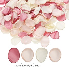 HARFINGTON 300pcs Artificial Rose Petals Fake Silk Flower Petals for for Wedding Party Proposal Anniversary Decoration, White/Apricot/Pink