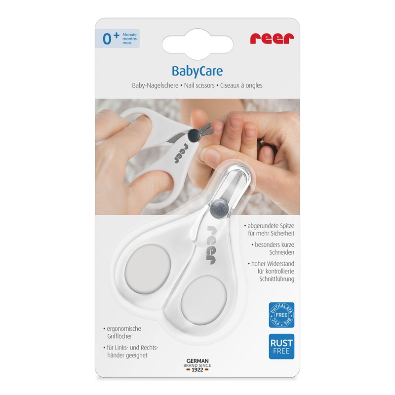 Reer BabyCare 81060 Baby Nail Scissors, White