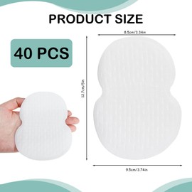LEUUD Underarm Pads Pack of 40 Armpit Sweat Pads Disposable Sweat Pads Underarms Anti Sweat Invisible Perfect Fit Absorbing Against Sweat Stains Anti Sweat Pads for Men and Women