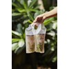 100PCS Plastic Clear Handle Drink Containers Bags for Shops Stores