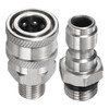 sourcing map 2pcs Pressure Washer Sewers Nozzle 1/4" Quick Connect