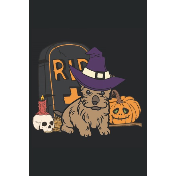 Silky Terrier Halloween: 6"x9", Notes, Notebook, Journal, Diary, 120 Pages