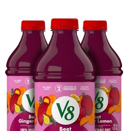 2MS Box with V8 Blend Jucie 46 Fl oz 6 Count Beet Ginger Lemon