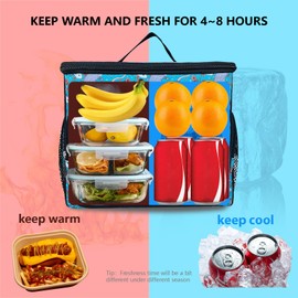 Possum Pattern Lunch Bag Lunch Box for Women,Leakproof Lunch Tote Large Capacity,Reusable Insulated Lunch Tote Bag,Keep Warm and Fresh,Cooler bag Lunch Container for Work/Office/Picnic/Travel (possum)