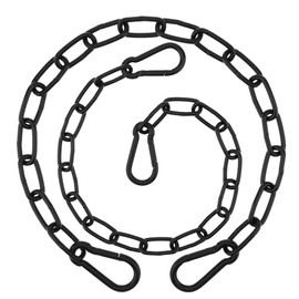 HOJLKLD 2 Pack Gate Chain Lock for Outdoor Fence,304 Stainless Steel Gate Chain 20" x 5/32" with Both-Ended M5 Carabiners,Chain Link Latch Lock for Wooden Fence Pet Cages (20" x 5/32", Piece, 2)