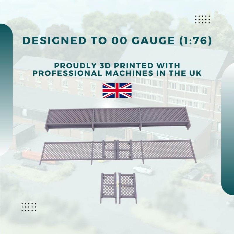 Trackside 3D 1:76 OO Gauge Railway Chain Link Security Fencing