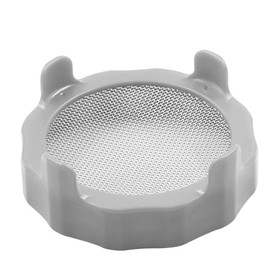 Sprouting Lids Plastic Sprout Lid with Stainless Steel Screen for Wide Mouth Mason Jars Germination Kit with Stand Water Tray Broccoli Seeds, Alfalfa, Salad Grow Bean Sprouts-Grey