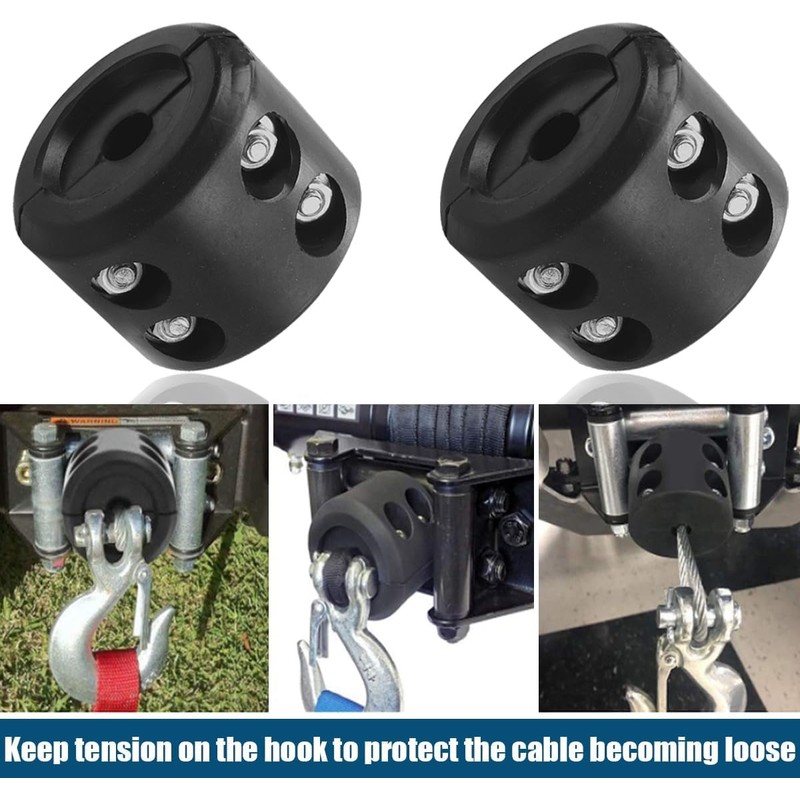 XINLIYA Car Rubber Winch Stopper for ATV UTV Truck, Cable