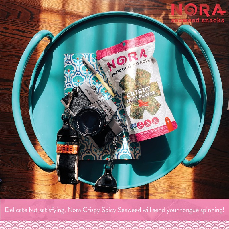 Crispy Spicy Seaweed Snacks by Nora, Thick Nori Sheets Snack