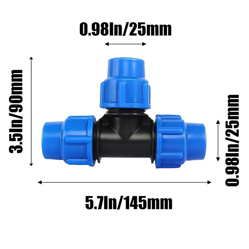 Smilbaley T-Piece Pe Pipe Fitting, T Piece Coupling, PP Compression