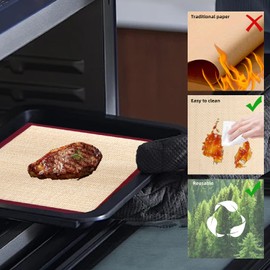 Tray Liners For Midea Flexify French DoorToaster Oven Air Fryer Combo, 3PCS Reusable Silicone Liner for 26.4 QT, Air Fryer Countertop Oven 10-in-1 Combo Accessories