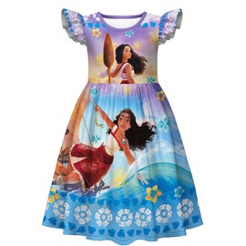 eoitih Girls Cartoon Dress Little Princess Movie 2 Casual Outfit 2-10 Years Casual Child Clothing