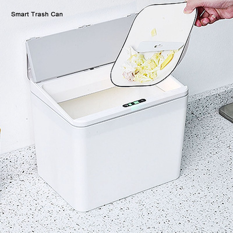 Smart Trash Can 8L Capacity Touchless USB Rechargeable Automatic Induction