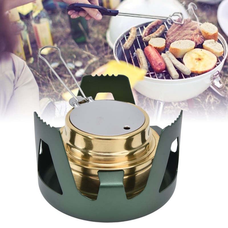 Camping Stove Windproof Vaporizable Portable Liquid Spirit Stove with Stand