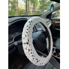 Hosootan Crochet Car Steering Wheel Cover,Sunflower Seatbelt Cover,Women Car Accessories