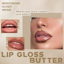 HOSAILY Peel Off Lip Liner Stain Tattoo, Long Lasting Waterproof Lip Stain Peel off, Tattoo Nude Lip Liner and Lip Gloss Combo, Non-Stick Cup Nourishing Lip Butter Gloss Set Lipstick Makeup | HOSAILY