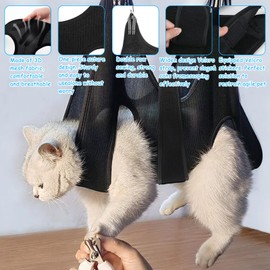 GIEEU Hundepflege-Hängematte, Haustierpflege-Hängematten-Set für kleine Hunde und Katzen mit breitem Gurt, Hundeschling-Halter, Helfer für Nagelknipsen und Haustierwaschen (Größe S)