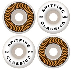Spitfire Skateboard Wheels 53mm Classics White