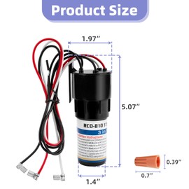 PalpitateC RCO810 3-in-1 Start Hard Start Kit Compatible with Supco Refrigerator Freezers Relay Capacitor Overload 1/12-1/5 HP 110-125VAC fit for AP4503019 TJ90RCO810 ERP810 HS8 HS810 RC100