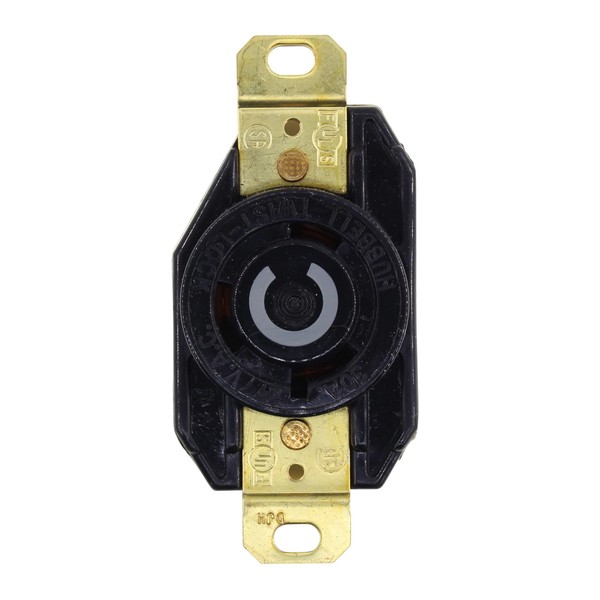 Hubbell Wiring Systems Locking Devices, Twist-Lock, Industrial, Flush Receptacle, 30A