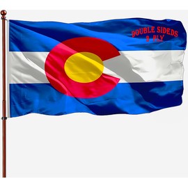 VOLTA Double Sided Colorado State Flag 4x6ft, Outdoor Heavy Duty 3-Ply Durable Polyester Colorado State Flag with Canvas Header/Brass Grommets for Indoor and Outdoor Decoration
