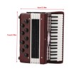 Mini Accordion Model,6cm 2.36in Miniature Accordion Model,Desktop Decoration,Wooden Red Accordion