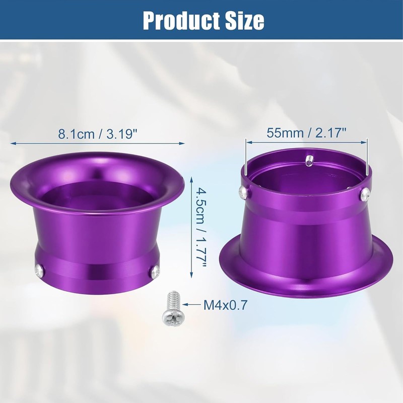 55mm Velocity Stack Motorcycle Velocity Stack Aluminum Alloy Purple
