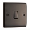 BG Electrical NBN12-01 Single Light Switch, Black Nickel, 2-Way, 16AX