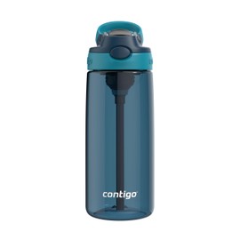 Contigo Kids Aubrey Water Bottle with Straw and Leak-Proof Lid, BPA-Free Plastic, Dishwasher Safe, Blueberry & Juniper, 20 oz (591 mL)
