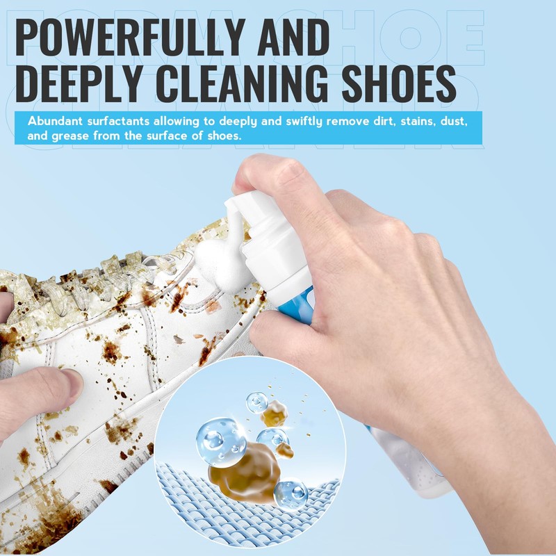 LANBEIDE Shoe Cleaner, Shoe Cleaning Kit-6.76 Oz Sneaker Cleaner with