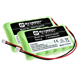 Synergy Digital Alarm System Batteries, Compatible with 2GIG 228844, 6MR2000AAY4Z, BATT1, BATT2X Alarm System Batteries (Ni-MH, 7.2V, 2000mAh), Set of 2
