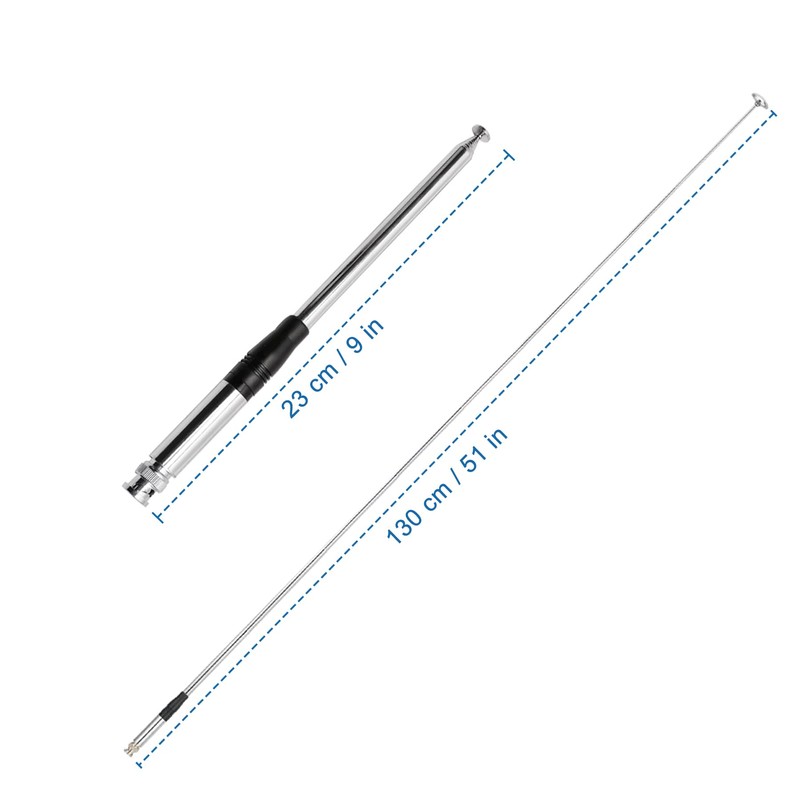 Telescopic 27Mhz CB Antenna 9-51 inches BNC Male Antenna Rod