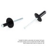 200pcs Black Blind Rivets Steel Mandrel Aluminum Body Pop Rivets