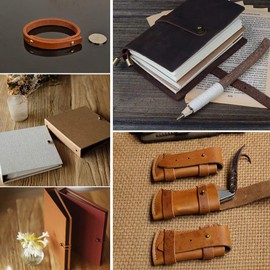 Dylan-EU 50 Set Chicago Screws Bronze Leather Rivets Screw Rivets Belt Used for Leather Products Such as Belts, Leather Bags and Shoulder Straps