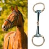 125mm Equine Mouth Snaffle Stainless Steel Electroplated Ring Bit Jointed