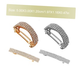 FOMIYES Classic Rhinestone Ponytail Barrette Hairpin Set 8 Pieces for Women Girls Stylish and Decorative Hair Accessory