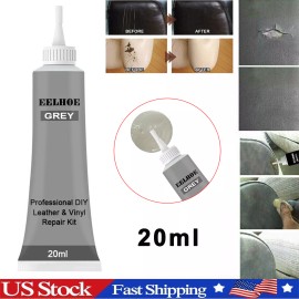 Unbranded 20ml Advanced Leather Repair Filler Vinyl DIY Car Seat Patch Sofa Rip Hole Grey